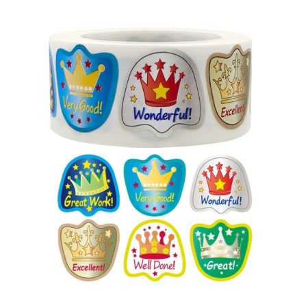 Teachers Reward Students With Cartoon Pattern Fun Encouragement Stickers Gift Decoration Label, 25x25mm