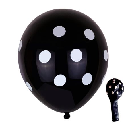 100 PCS FY-10280 12 Inch Dot Party Decorative Balloon Wedding Scene Arrangement Latex Balloon, Black White Dot, Green White Dot, Pink White Dot, Red White Dot, Deep Blue White Dot, Light Blue White Dot, Yellow White Dot, Rose Red White Dot...