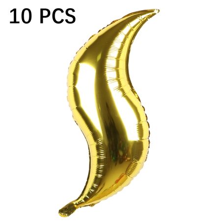10 PCS 24 Inch S-Shaped Balloon Fish Tail Wavy Balloon Birthday Wedding Party Arrangement Balloon, Golden, Silver, Red, Rose Red, 24-inch Tiffany blue S-shaped, 24-inch purple S-shaped
