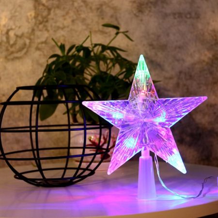 Christmas Tree Top Light LED Glowing Star Lights, Size:, Small Battery Model, Large Battery Model, Small EU Plug, Large EU Plug