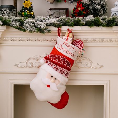 Christmas Decoration Cartoon Three-dimensional Knitted Socks Children Gift Bag, Old Man, Snowman, Elk