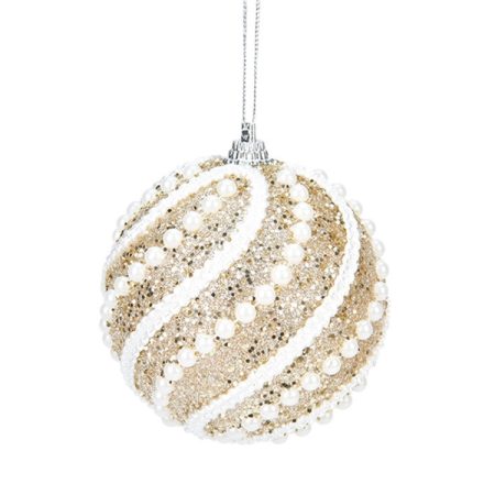 8cm Christmas Ball Christmas Tree Decoration Sequin Pearl Ball Hanging Ornament