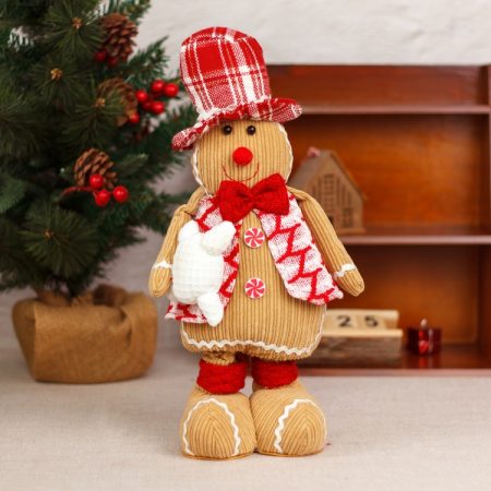 Christmas Decoration Ornament Gingerbread Man Retractable Window Figurine, Boy, Girl