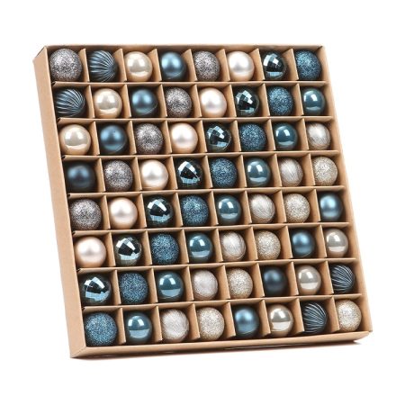 64pcs /Pack 3cm Small Plastic Christmas Ball Ornaments Set for Xmas Tree