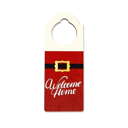 Christmas Door Handle Pendants Holiday Party Door Decoration, Belt, Santa Claus with Hat, Snowman, Santa Claus, Socks