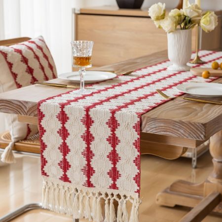 Christmas Towel Embroidery Table Flag Simple Tablecloths, 33x91cm, 33x122cm, 33x153cm, 33x183cm, 33x224cm, 33x273cm