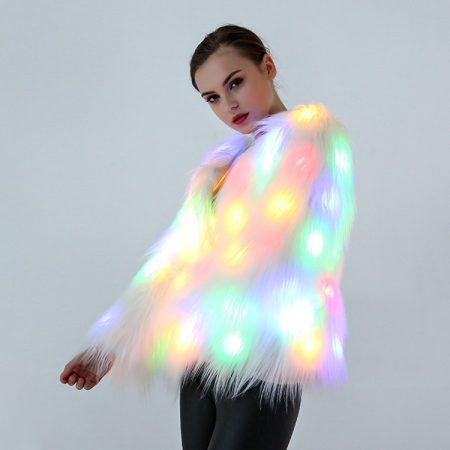 Cosplay Costumes Christmas And Halloween Night Costumes LED Colored Lights Show Clothes (Color:White With Light Size:XXXXL), S, M, L, XL, XXL, XXXL, XXXXL